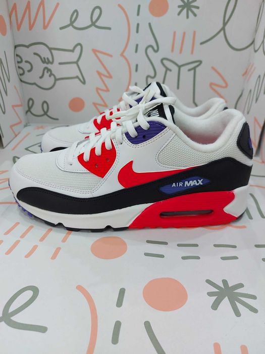 Nike Air Max 90 Essential "Raptors" White Red 42.5