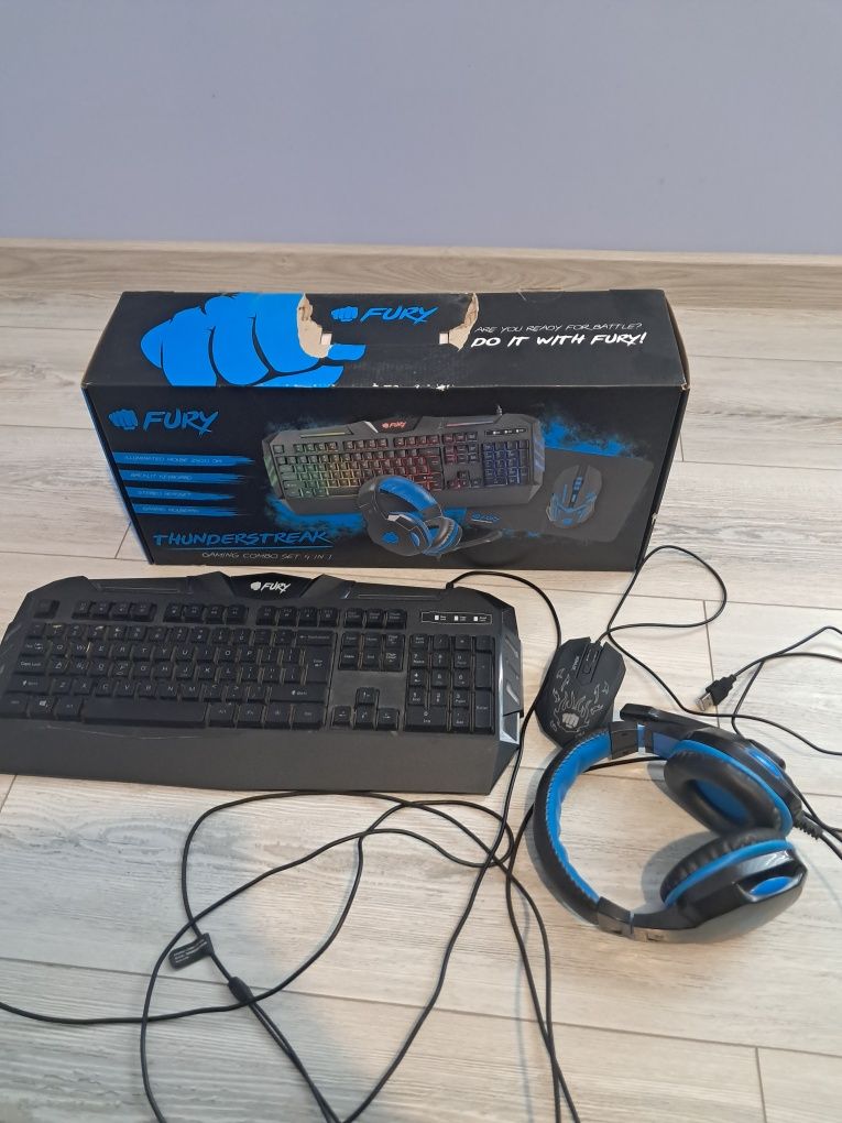 Геймърски комплект FURY Gaming THUNDERJET  Keyboard, Mouse, Headphones