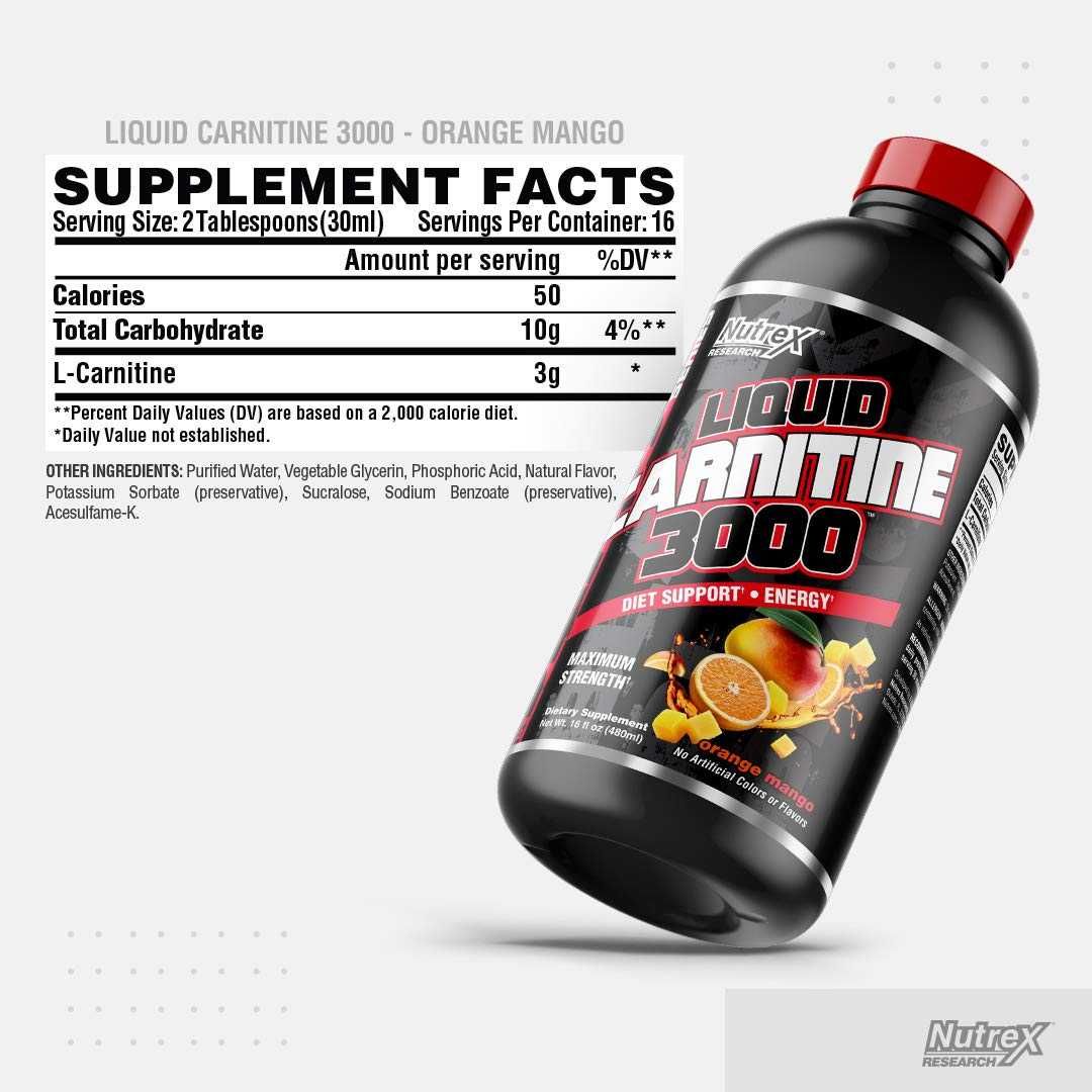 Л-карнитин для похудения от Nutrex Liquid Carnitine 3000 мг