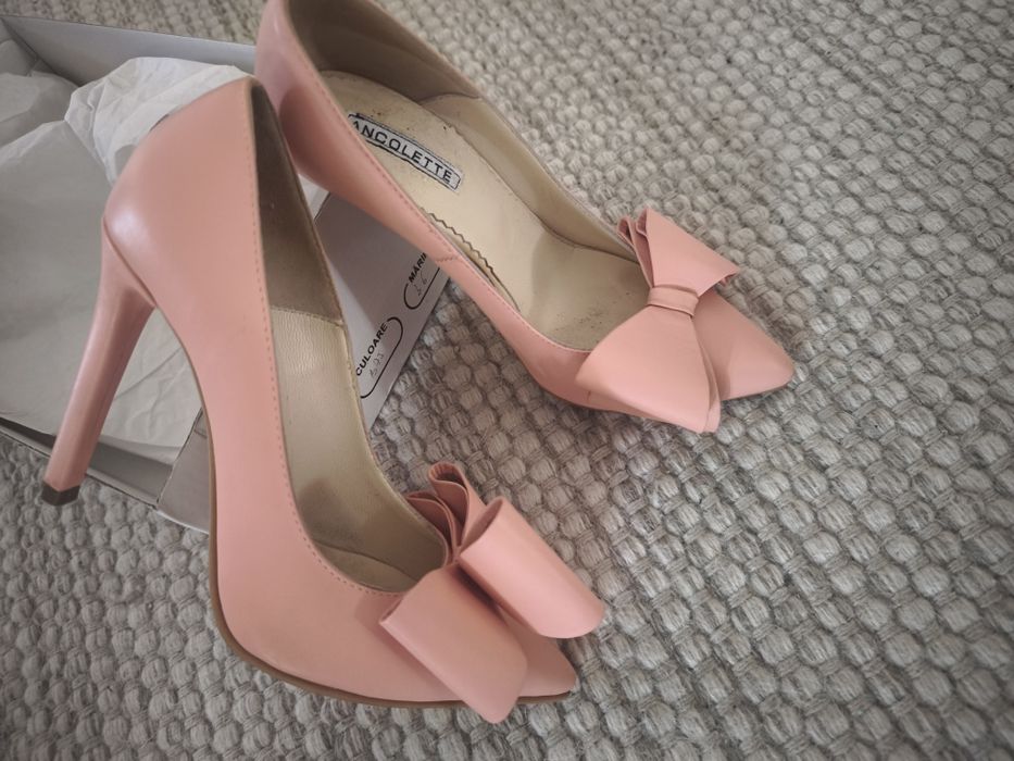 Pantofi Stiletto piele măr 36