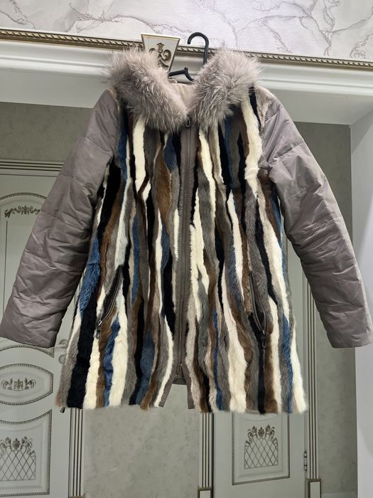 Пуховик Турция ,с норкой и песцом