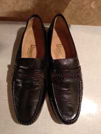 Мужские классические, кожаные туфли, черного цвета .