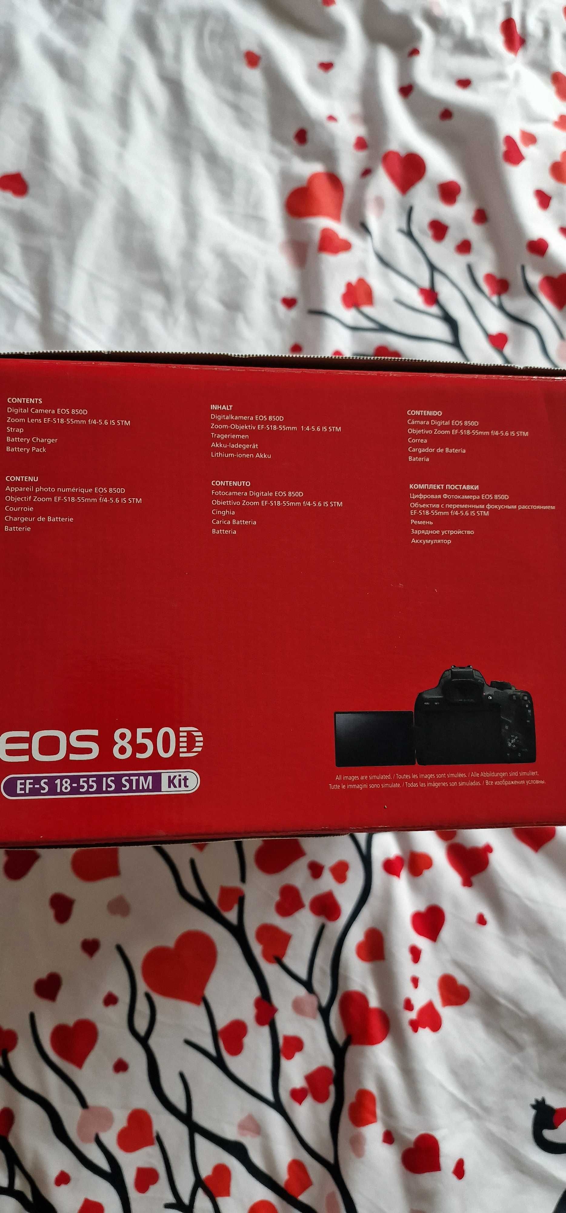 Aparat Canon DSLR EOS 850D kit EF-S 18-55 IS STM sigilat nou