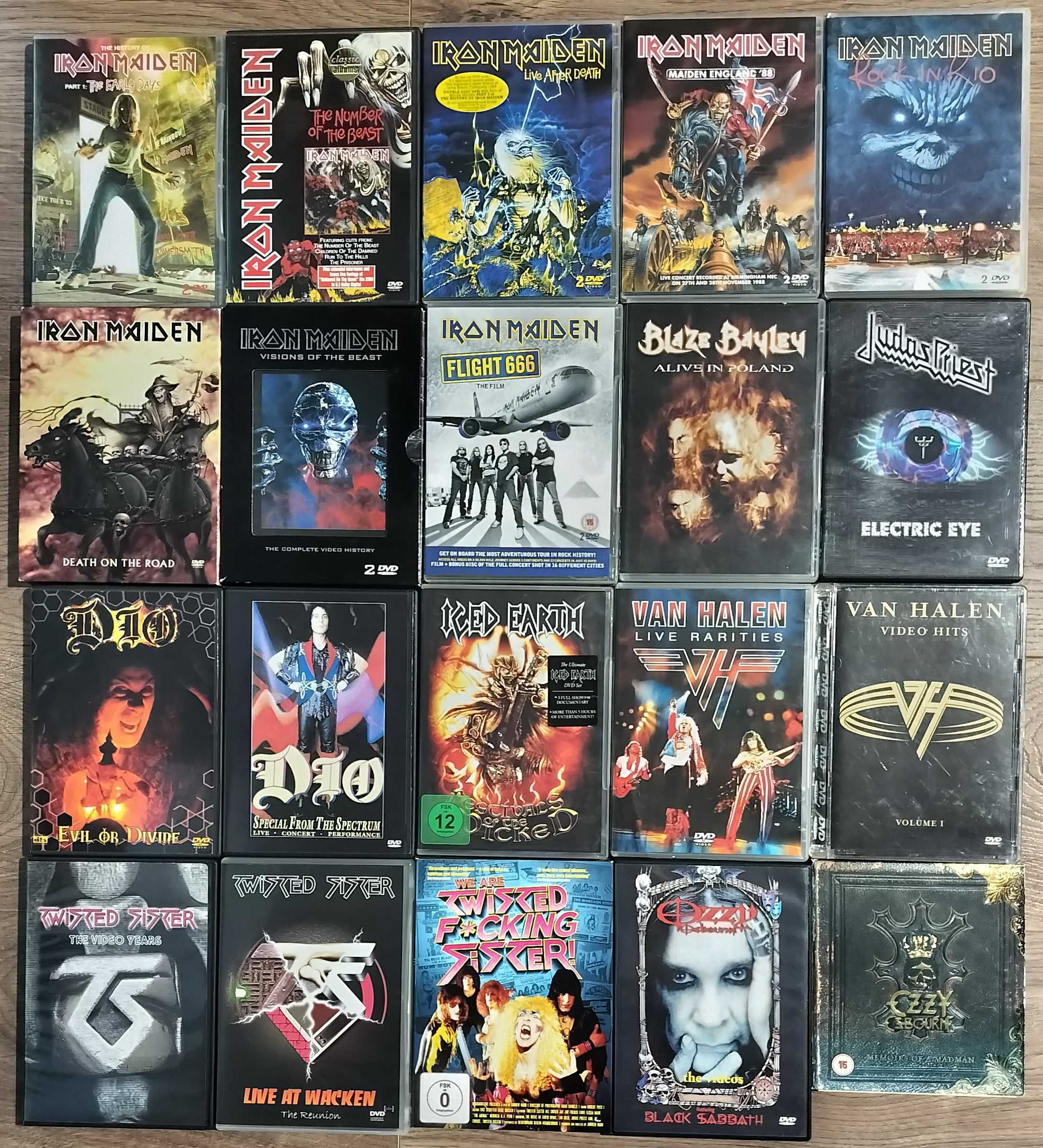 Lot DVD-uri heavy metal Blaze Judas Priest Ozzy Maiden Dio Iced Earth