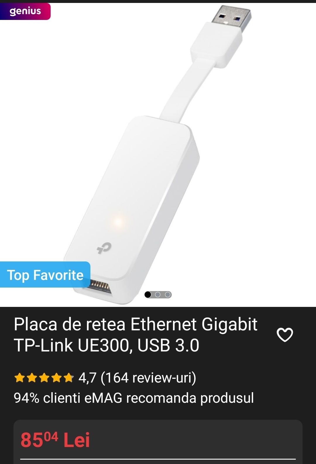 Placa de rețea externă Gb Tp-Link ue300