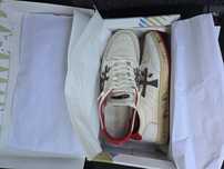 Sneakers bărbați Premiata Clay albi din piele naturală