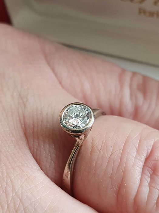 Unicat de exceptie TURBILION aur alb 14k cu diamant natural VVS 0,5ct