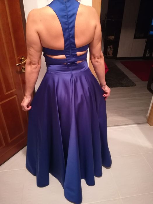 Rochie lunga albastra de ocazie masura 38