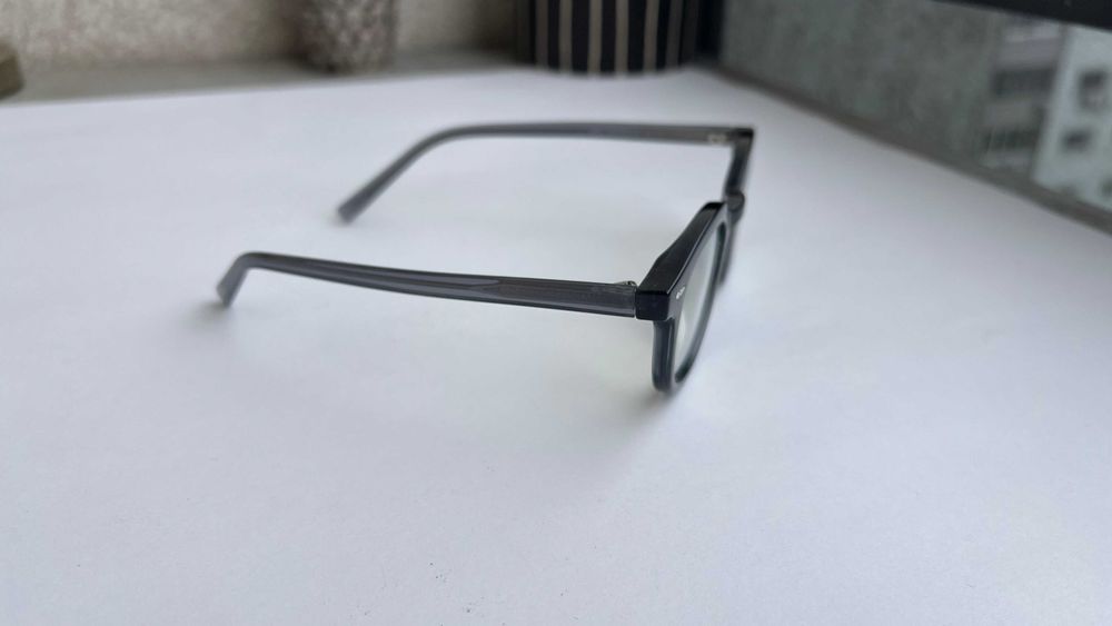 Ochelari Clasici cu Rama Gri-Transparent Lentile Transparente