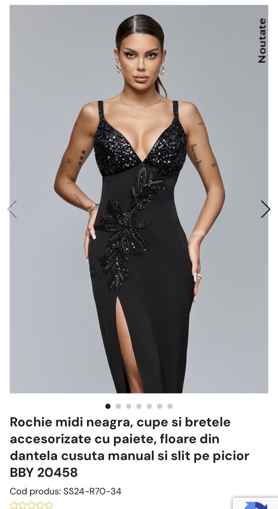 Rochie midi neagra BBY