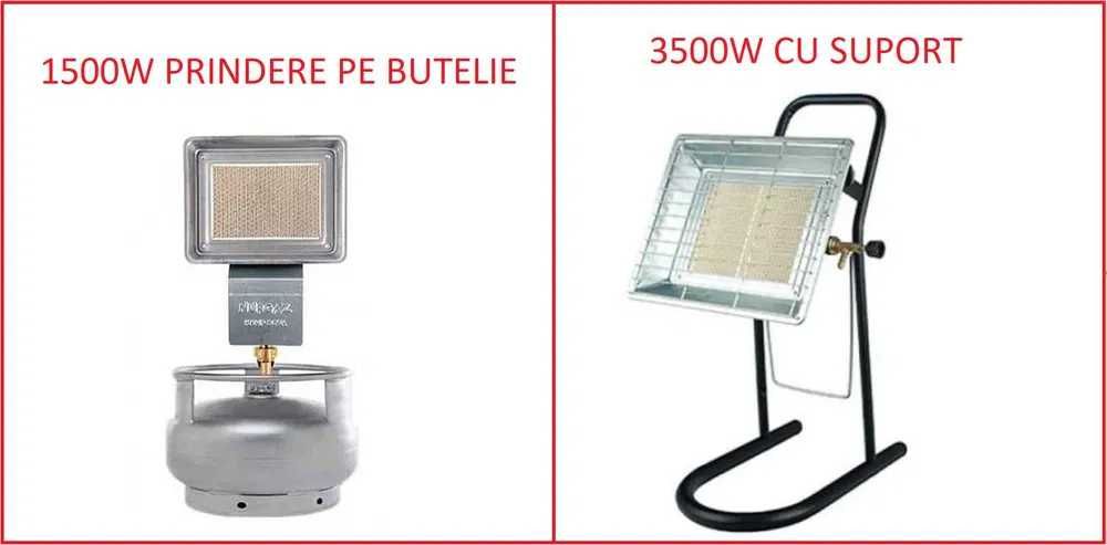 Incalzitor arzator soba pe gaz Ceramica 1500 /3500 w Nurgaz Camping