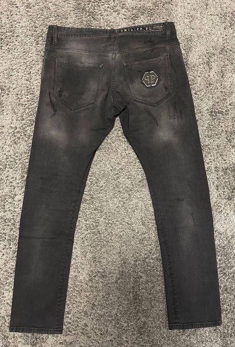 Мъжки черни дънки Philipp Plein