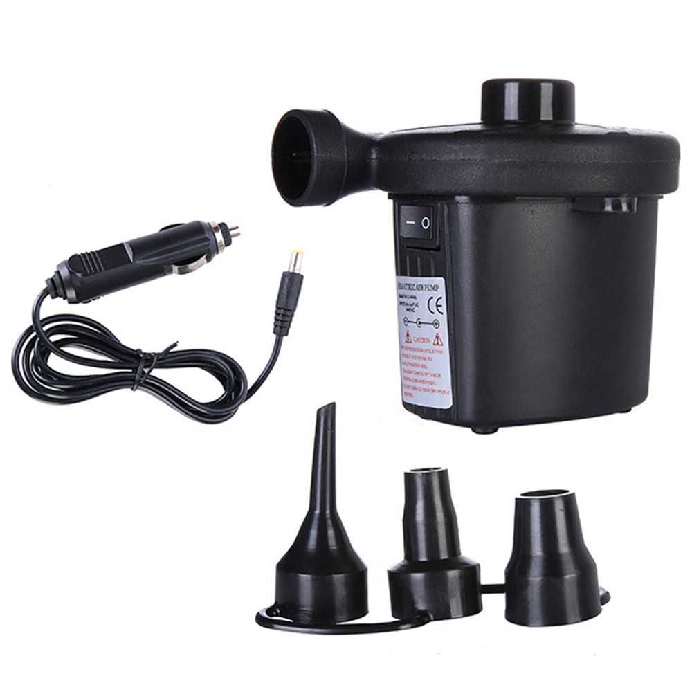 Електрическа помпа 12V/220V 3 накрайника надуваеми дюшек басейн лодка