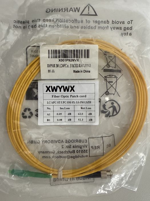 Cablu patch fibră optică 3m OM2/OM3 SXDX LSZH 3.0mm,duplex,LC FC SC ST