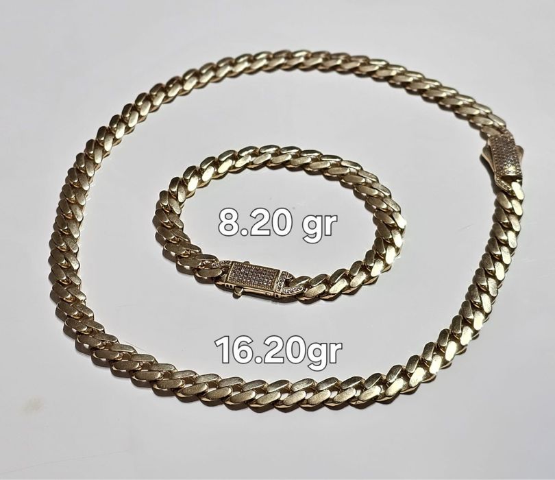 Set Cubanez Aur 14K