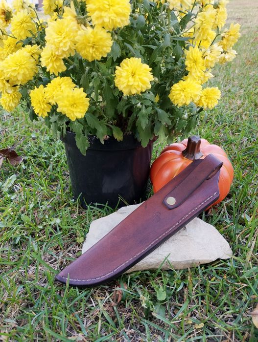 Кания за нож ръчна изработка от естествена кожа