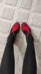 Pantofi damă Gazelle,mărime 36, piele întoarsă, roșii,bareta pe glezna