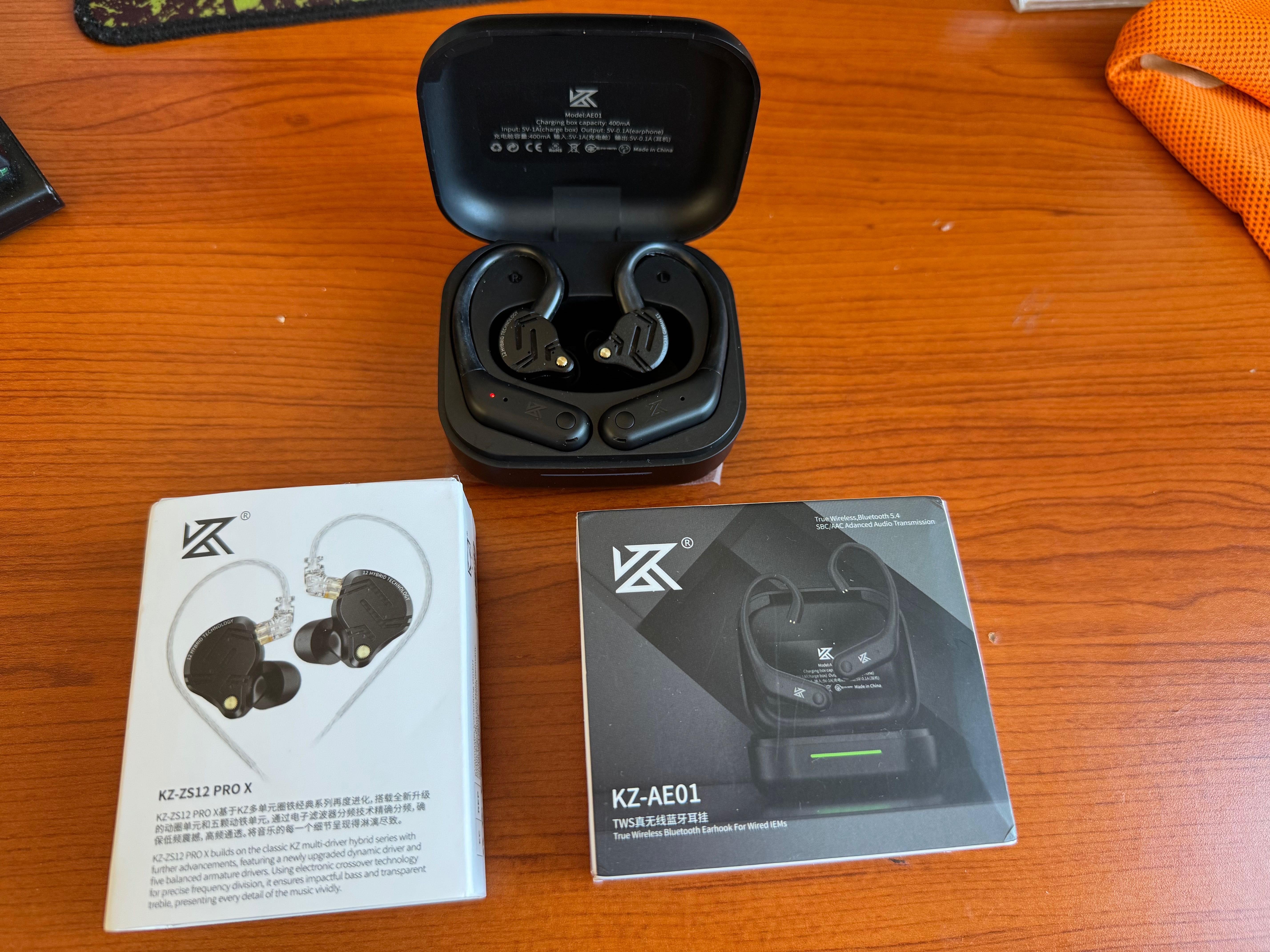 Професионални мониторни слушалки KZ-zs12 pro x и модул KZ AE01