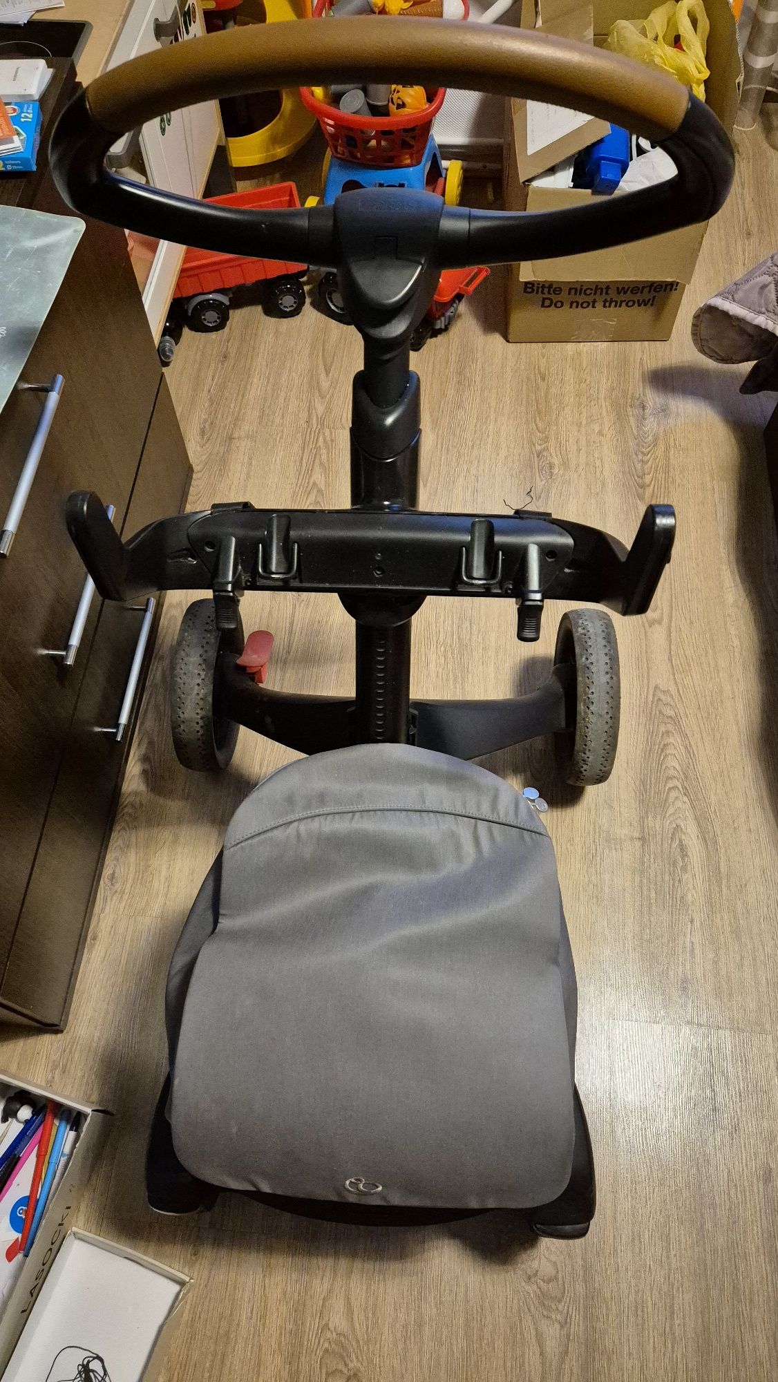 Бебешка количка Stokke Xplory X, сива + бебешки кош