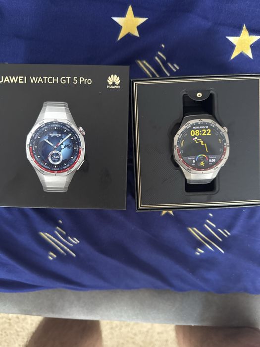 Huawei watch 5 pro titanium imprcabil la cutie