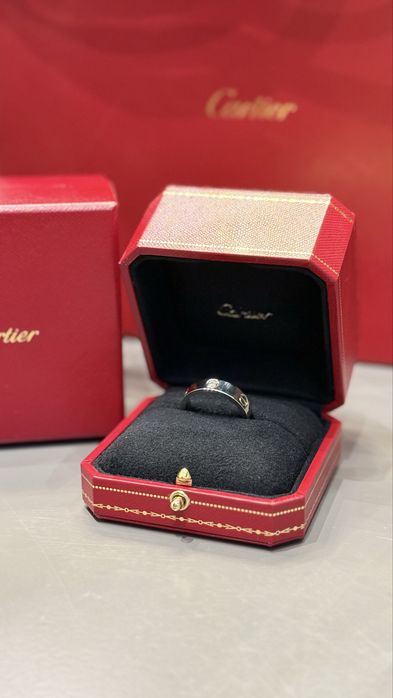 Cartier кольцо platina с бриллиантом  original