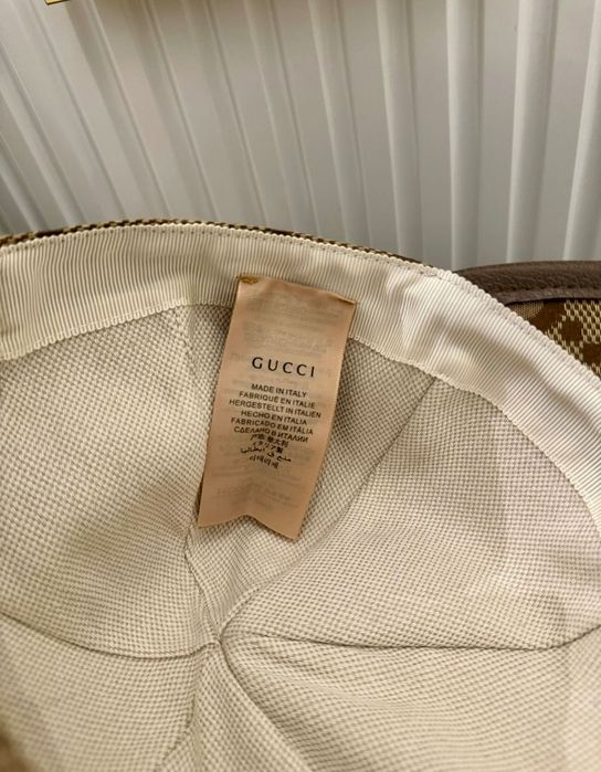 Sapca originala Gucci bej GG canvas noua cu factura