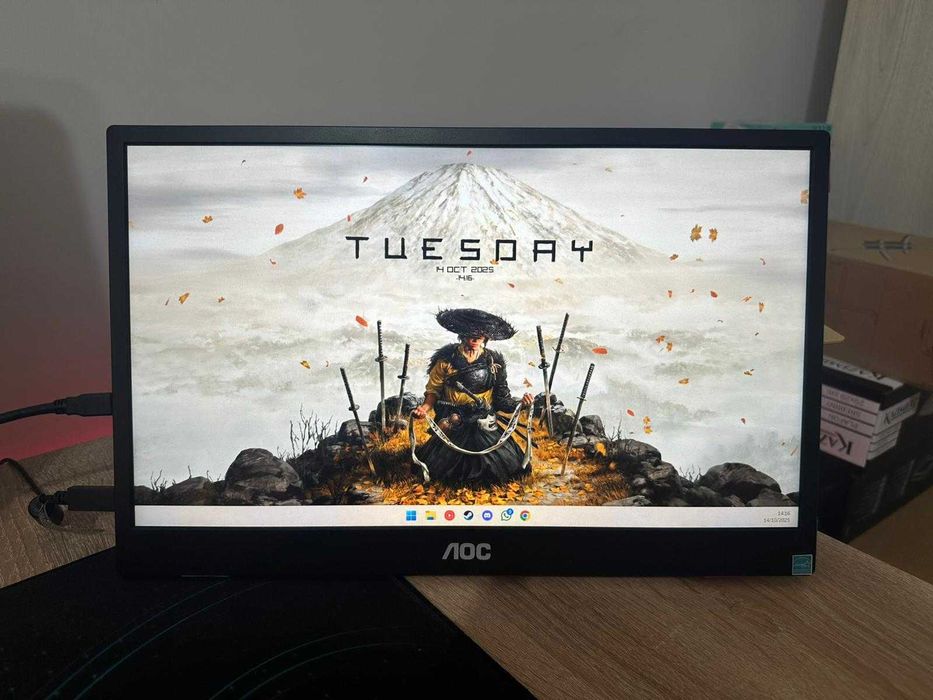 Monitor LED AOC Portabil Gaming AGON 16G3 15.6 inch FHD IPS 144 Hz