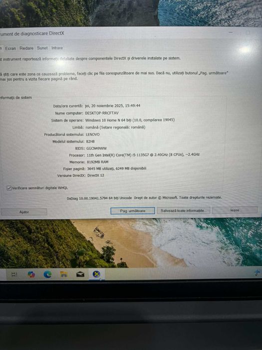 Laptop Lenovo ideapad 3 i5-1135G7 8GB 512SSD MX350 2GB