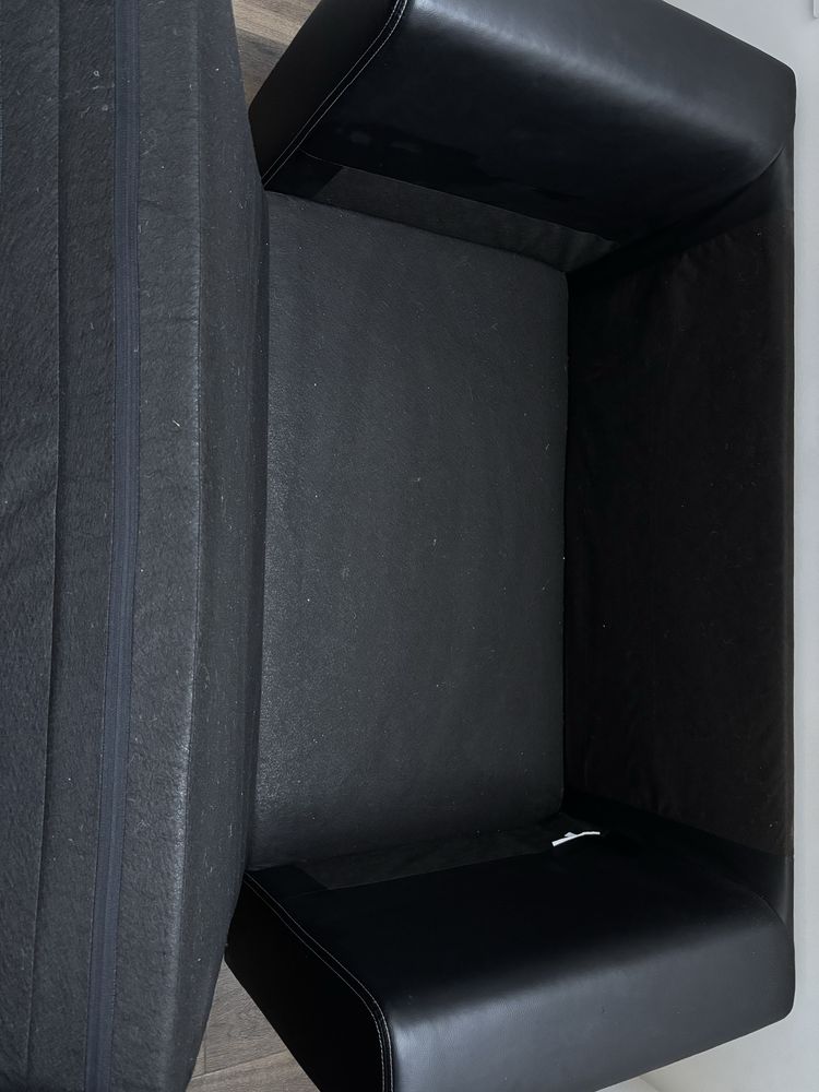 Разтегателен компактен кожен диван Ikea