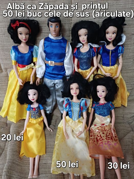 Păpuși prințese Disney