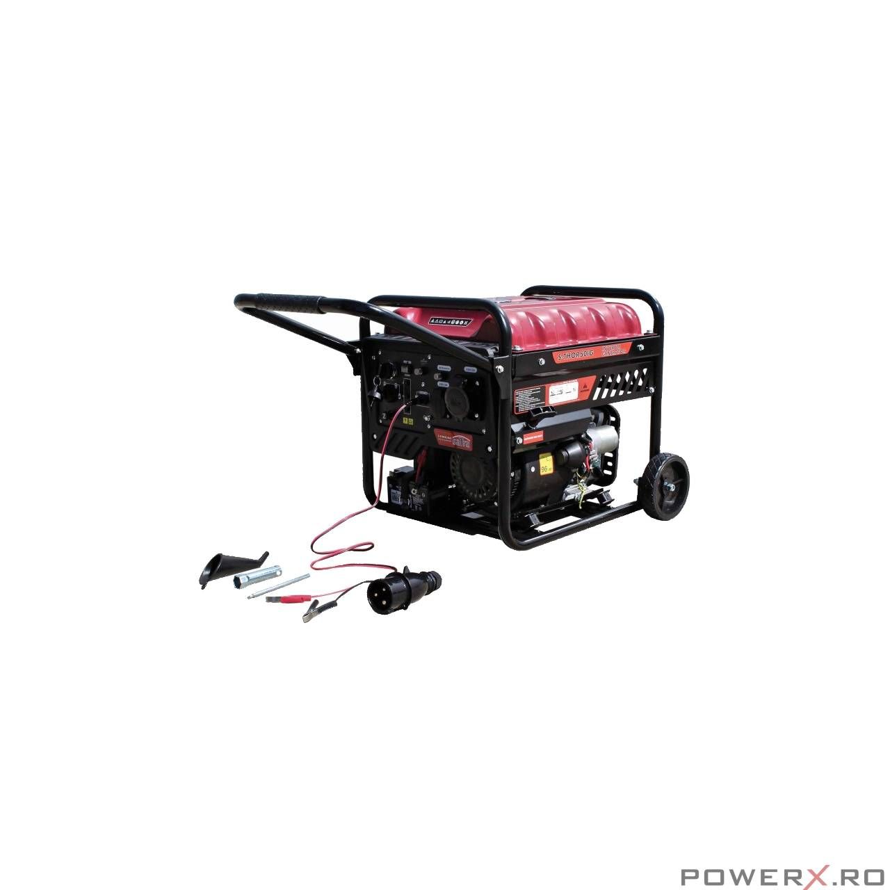 Generator de curent electric digital, 230V 5 KW, 5000 W, 12V, pornire