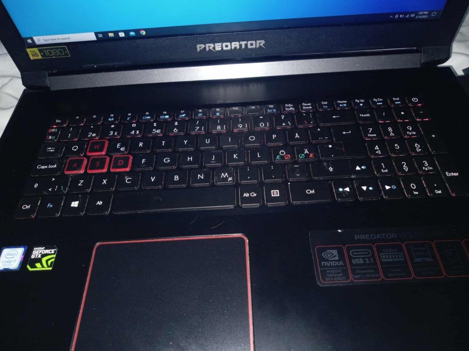 Laptop gaming Acer Predator i7-7700hq nvidia 1050 ți 16gb ram dd4