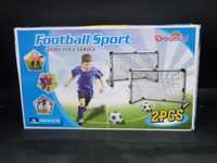 Set de 2 plasă pentru poartă de fotbal pentru copii cu pompă de minge