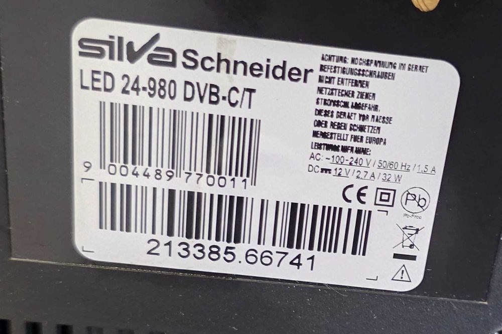 Tv rulota,camion Silva Schneider 24-980 - 24 inch/61 cm - usb,12v etc