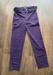 Pantaloni mov cu accesoriu curea
