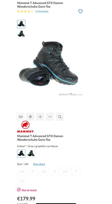 Туристически обувки MAMMUT T ADVANCED Gore-Tex.Номер 37.5