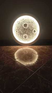 Decoratiune Pictura Moon wall lamp cu led 3D diferite marimi