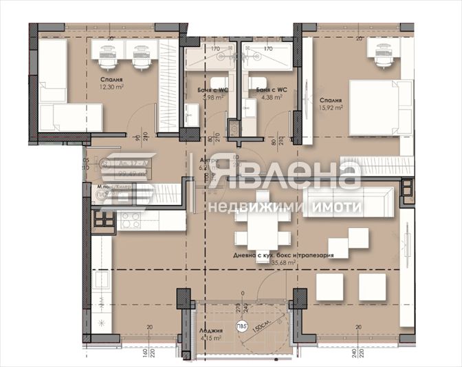 Продава се Тристаен апартамент в София, Връбница 2 - 121 кв.м за 1335 €/кв.м - Снимка #1
