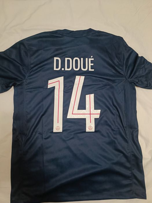 PSG Home Kit 25/26+D.Doué+Champions League Winners patch– размер M