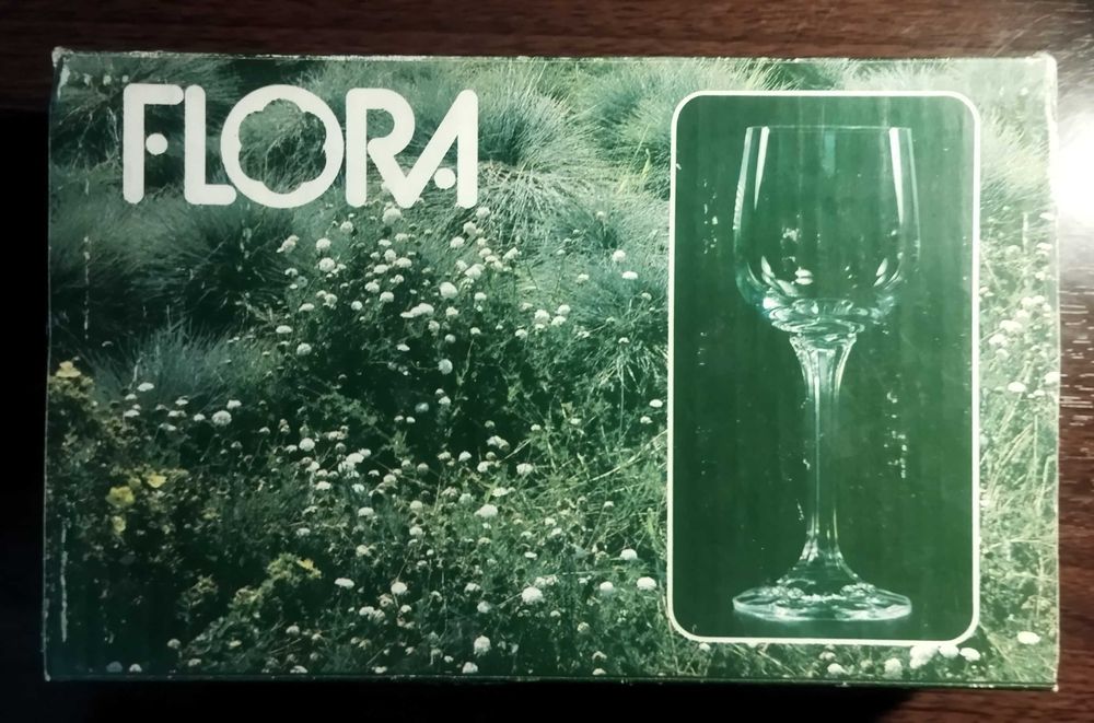 Рюмки хрусталь FLORA Чехословакия СССР набор НОВЫЙ!