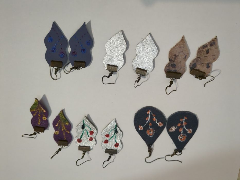 Cercei piele naturală