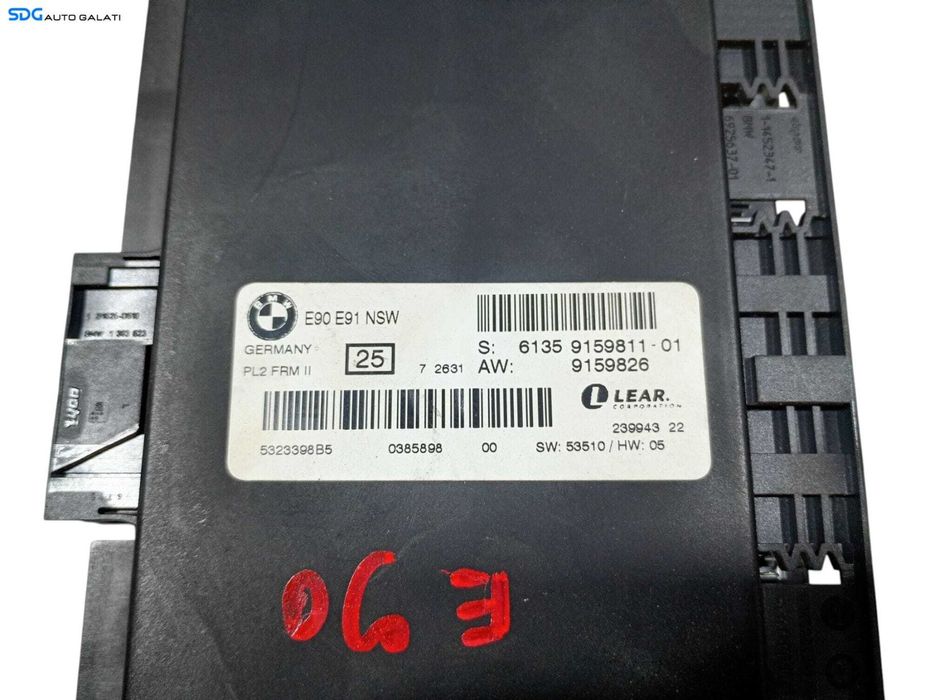 Unitate Modul Calculator Control Lumini FRM2 BMW Seria 3 E90 E91 E92 E93 2004 - 2011 Cod 9159811 9159826 [LC0878]