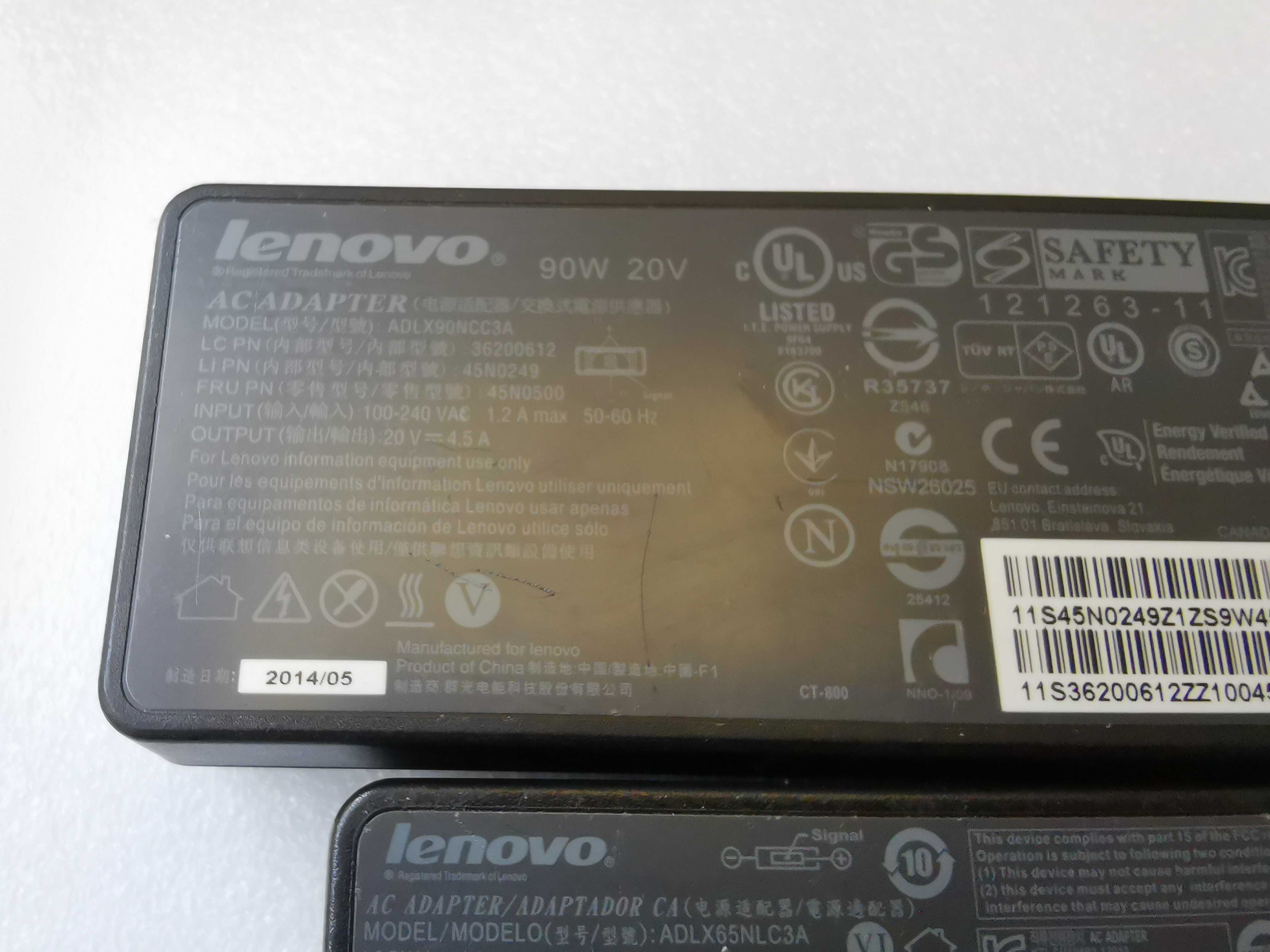 LENOVO Incarcatore Leptop 20V,-2.25A,-3.25A,-4.5A mufa usb galbena pin