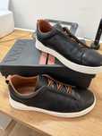 ZEGNA Triple Stich Negru cu Maro