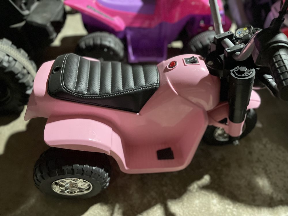 Motocicleta electrica cu scaun din piele Nichiduta Mini Pink