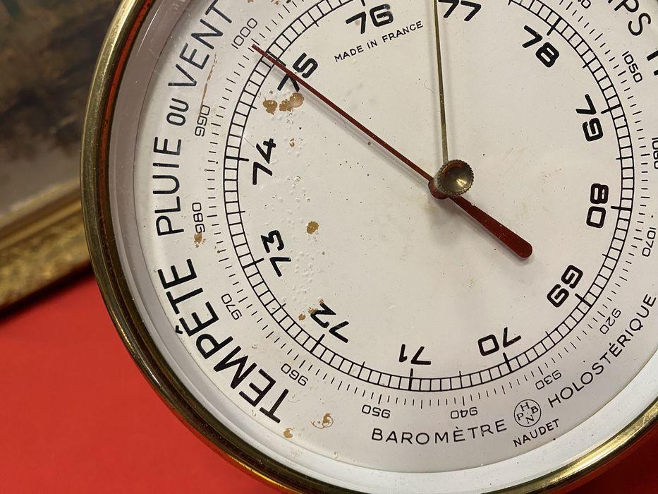 Френски барометър Naudet 1955 1965 месинг холостеричен модел