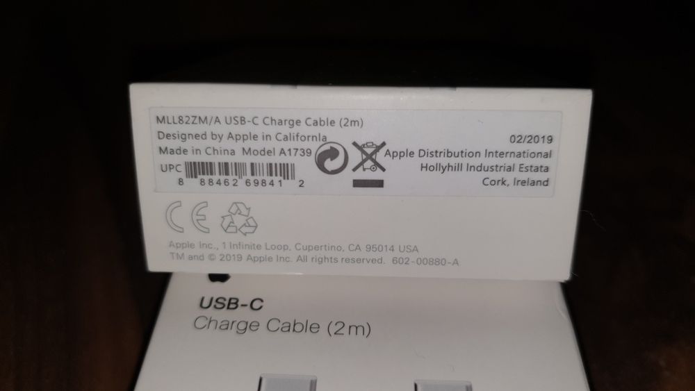 Cablu 2metri USB C to USB C nou original Apple iPad MacBook iMac
