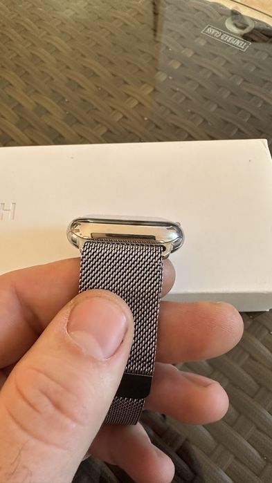 Apple Watch seria 7 45mm silver stainiless steel