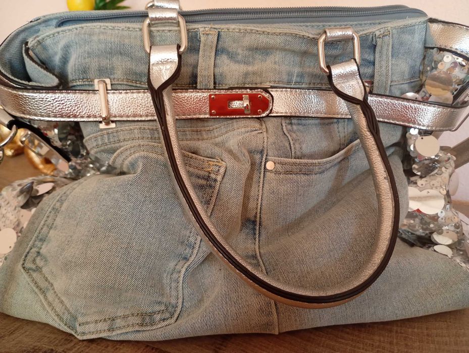 Красива дънкова чанта