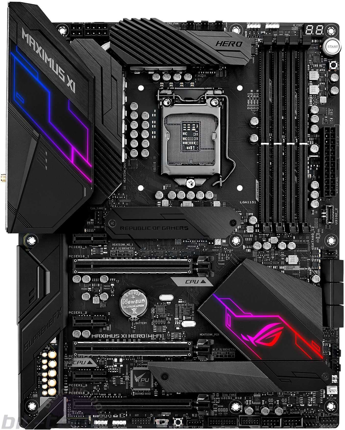 ASUS Maximus XI Hero Wifi + I7 9700K + Waterblock EK monoblock